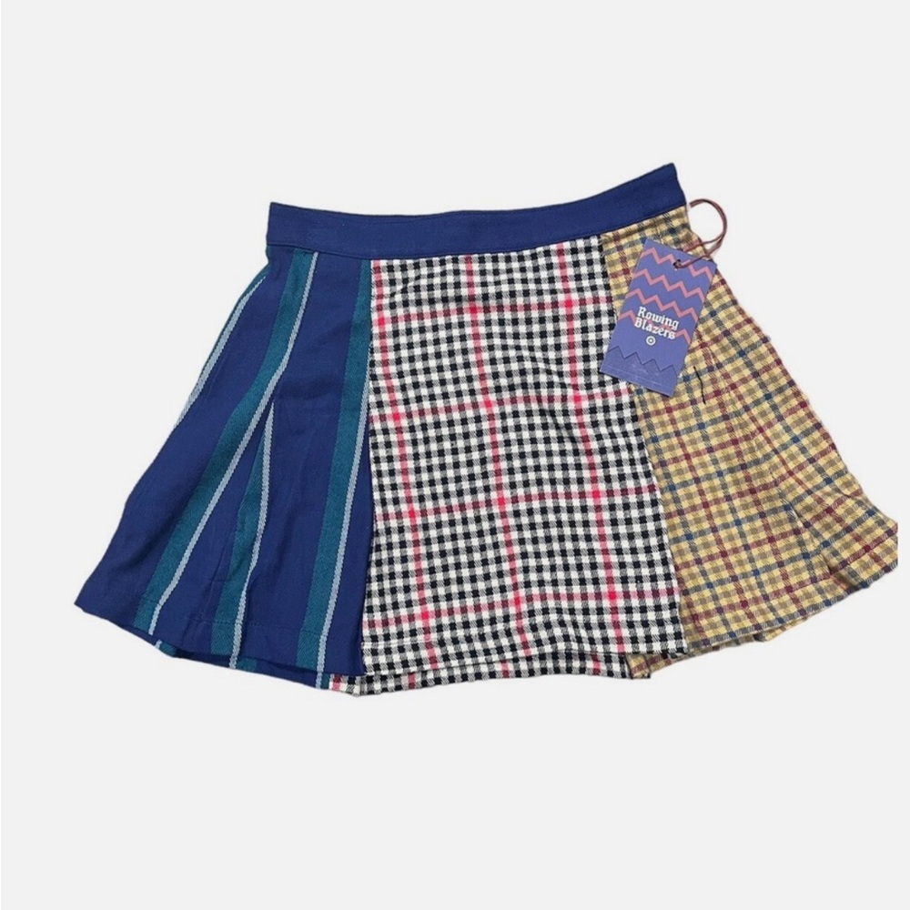 Rowing Blazers Plaid Pleated Mini Skirt - Size 4, Brand New